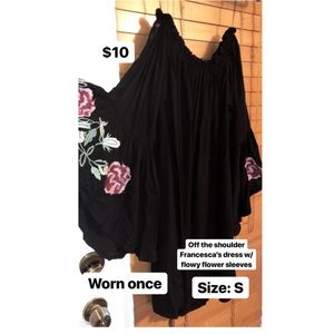 Boutique off the shoulder dress